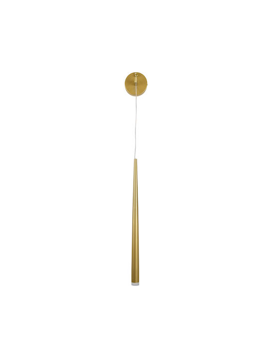 GloboStar Tears Modern Lamp Wall with Integrated LED and Adjustable White Light Gold 3.2x51.5cm
