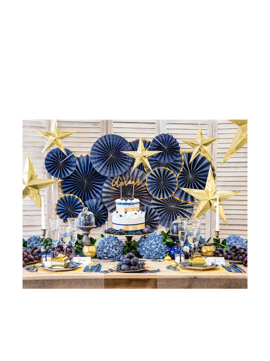 PartyDeco Weihnachtlicher Dekorativer Anhänger Stern Kunststoff Gold 1Stück
