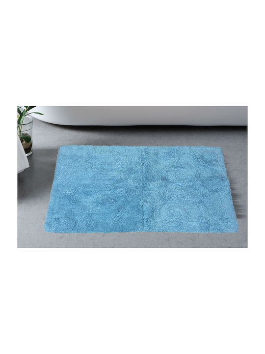 Linea Home Πατάκι Μπάνιου Βαμβακερό LH2044021-1 Γαλάζιο 60x90εκ.