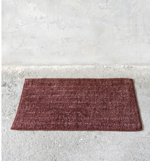 Nima Badematte Synthetisch,Polyester/Cotton/Leather Rechteckig Homey 27633 Wine Red 50x80cm