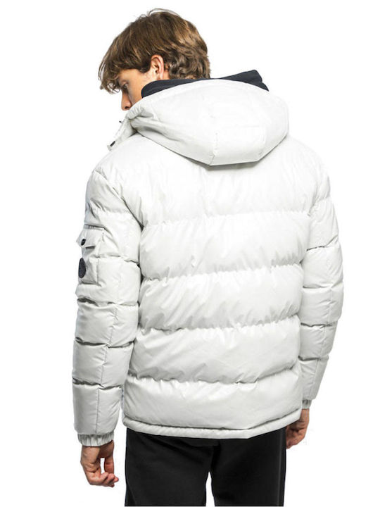 Staff Weston Herren Winter Jacke Puffer Weiß