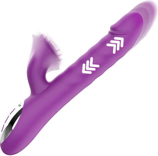 Dream Love Fun Function Zenda Thruster & Rotation Δονητής Rabbit 24.5cm Purple