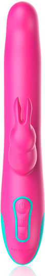 Dream Love Happy Loky Pluto Δονητής Rabbit με Απομακρυσμένο Έλεγχο Rabbit Vibrator & Rotator 24cm Fuchsia