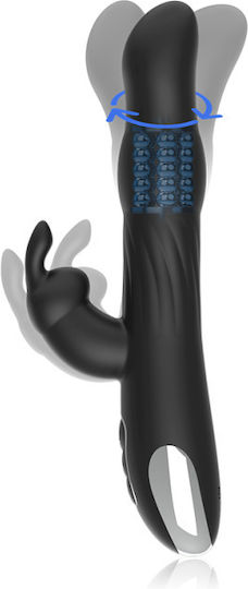 Brilly Glam Moebius Δονητής Rabbit με Απομακρυσμένο Έλεγχο Whirl Rabbit Vibrator 24cm Black