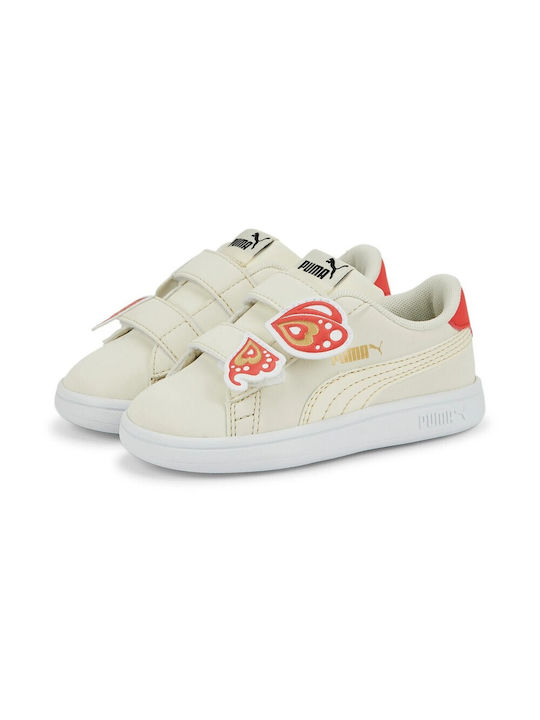 Puma Kids Sneakers Smash V2 with Scratch Beige