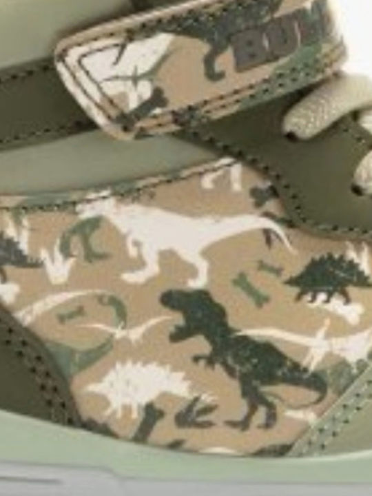 Bull Boys Sneakers Детски маратонки High Светещи Каки