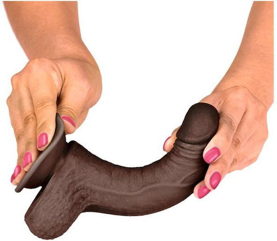 IntoYou Like True Sliding-Skin Realistic Cock Ρεαλιστικό Dildo με Όρχεις και Βεντούζα Brown 13cm