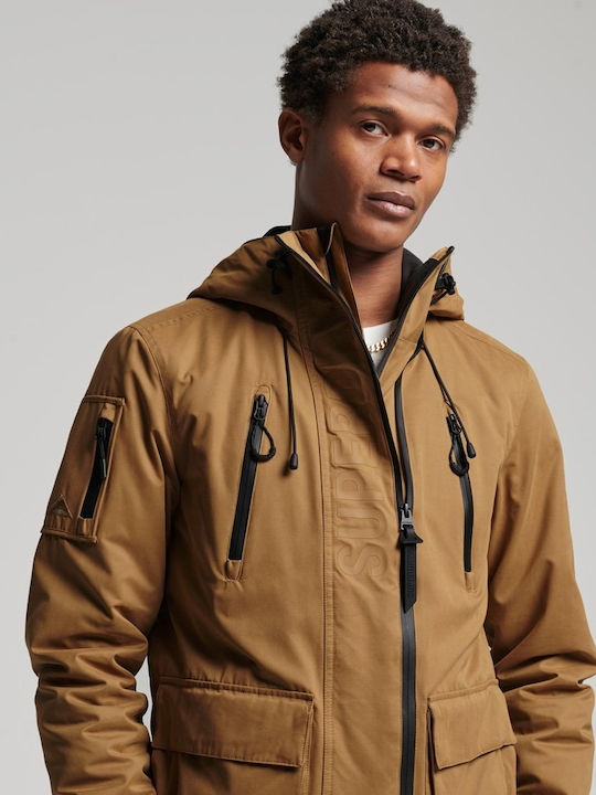 D3 Ultimate Microfibre Χειμωνιάτικο Μπουφάν Αντιανεμικό Dark Beige
