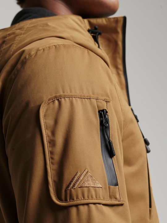 D3 Ultimate Microfibre Χειμωνιάτικο Μπουφάν Αντιανεμικό Dark Beige