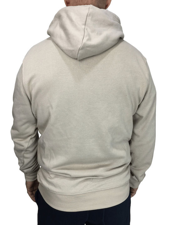 Sweatshirt with Hood Beige