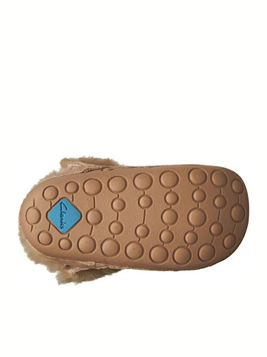 Little Bounce Natural Suede Kinderstiefeletten mit Reißverschluss Beige