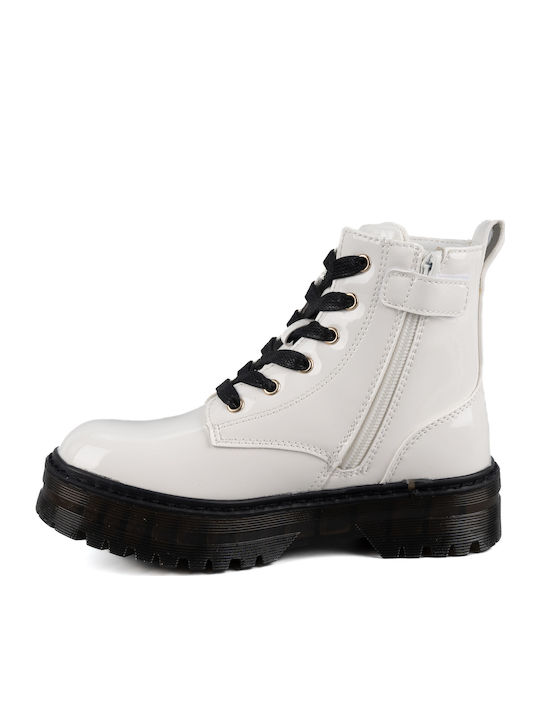 Elinor Kids Boots with Zipper White