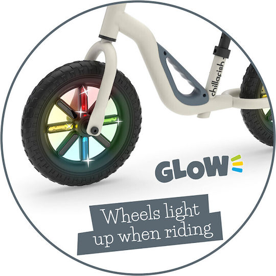 Chillafish Kids Balance Bike Charlie Glow White