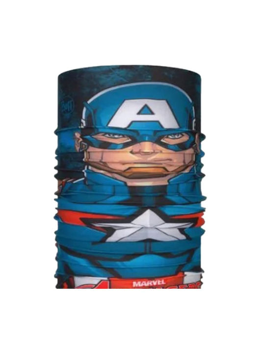 Buff Kids Fabric Neck Gaiter Captain America Blue