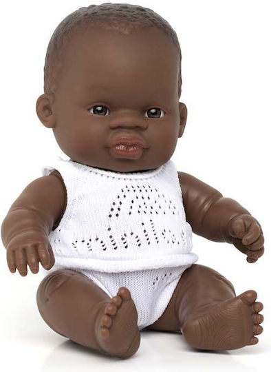 Miniland Baby-Puppe Junge mit Unterwäsche 21 cm