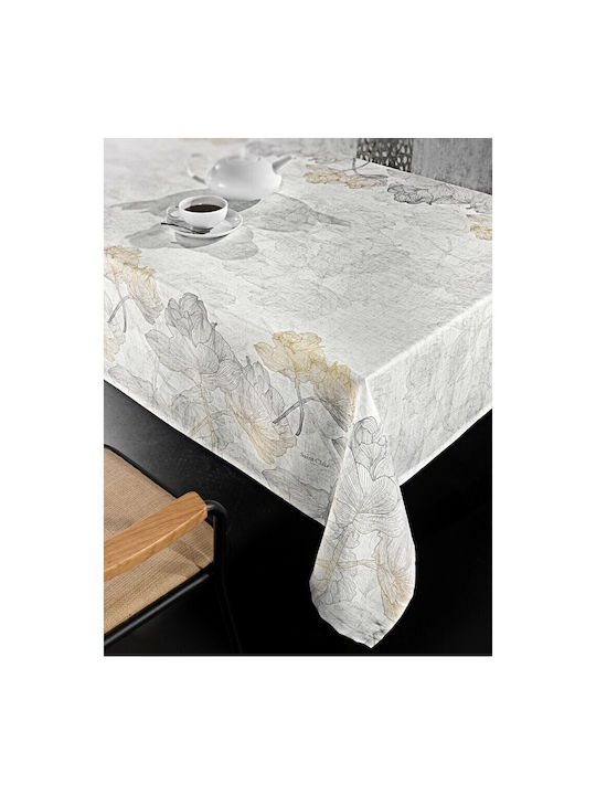 Saint Clair 1009 Polyester Stain Resistant Tablecloth Μπεζ 145x180cm