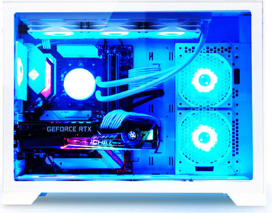 Armaggeddon Tessaraxx Apex 13 Air Gaming Midi Tower Computer Case with Window Panel and RGB Lighting White