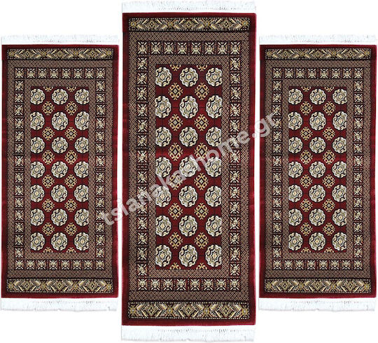 Eurofil Cordoba 1649 Σετ Χαλιά Κρεβατοκάμαρας Cherry 1649 3τμχ