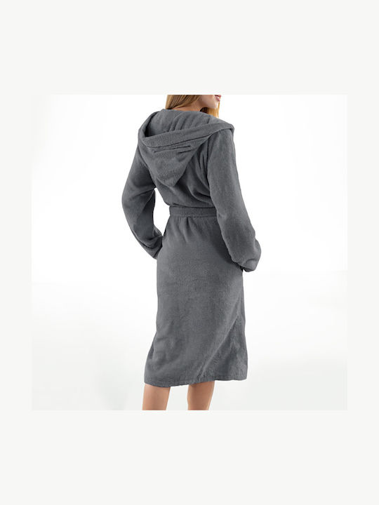 Guy Laroche Casual Bathrobe with Hood Titanium 400gr/m²