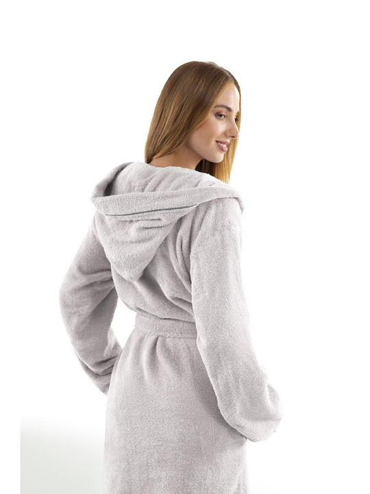 Guy Laroche Casual Bathrobe with Hood Silver 400gr/m²