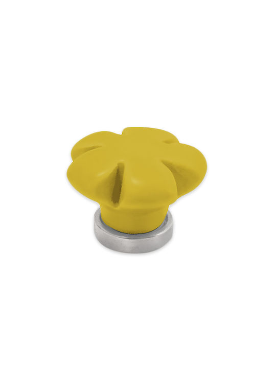 Conset C1079 Kids Knob Furniture made of Porcelain in Yellow Color 35mm 1pcs