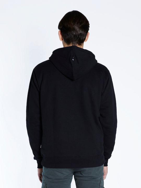 Basehit Men's Sweatshirt with Hood and Pockets Black