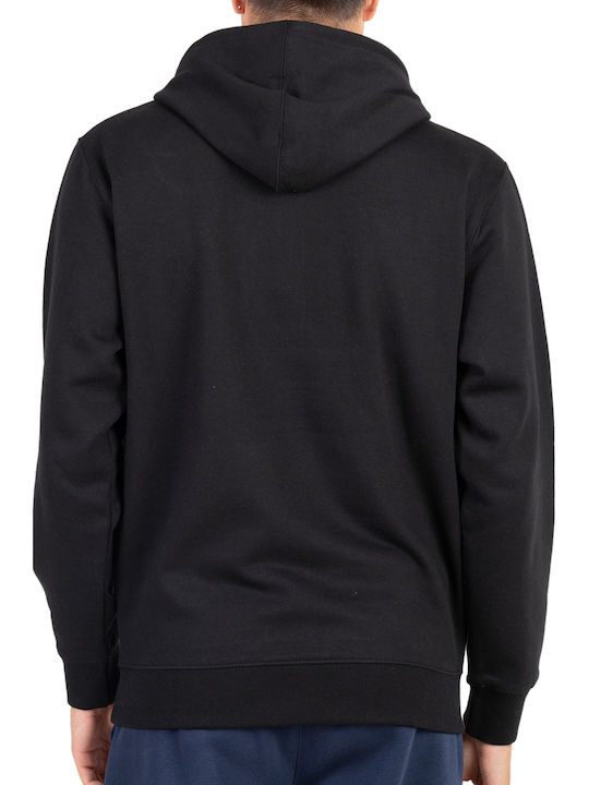 Russell Athletic Herren Sweatshirt mit Kapuze und Taschen Schwarz