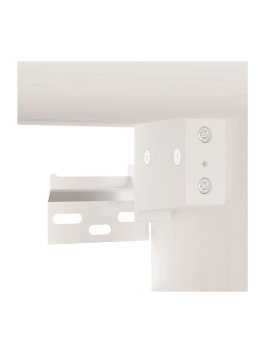 Hanging Living Room Cabinet Made of Solid White Wood 80x30x30cm