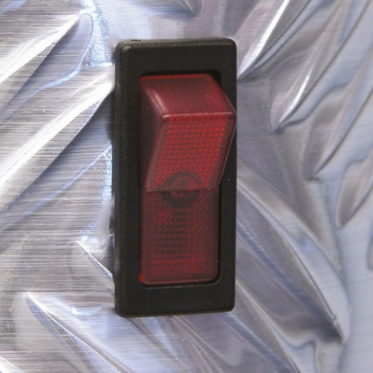 Carpoint Διακόπτης On/Off Αυτοκινήτου 12V 12V 20A με Led 30x14mm Κόκκινο
