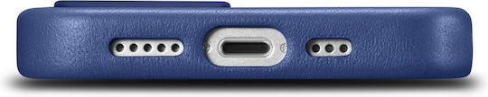 iCarer Genuine Leather Back Cover Δερμάτινο Μπλε (iPhone 14 Plus)