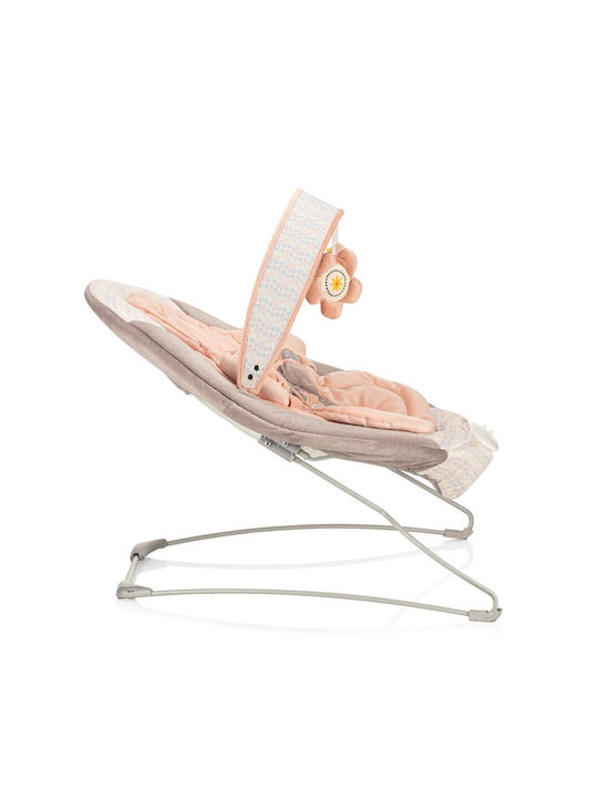 Wellgro Elektrisch Baby Relax Smart Bounce mit Musik und Vibration Rosa für Kind bis 9kg