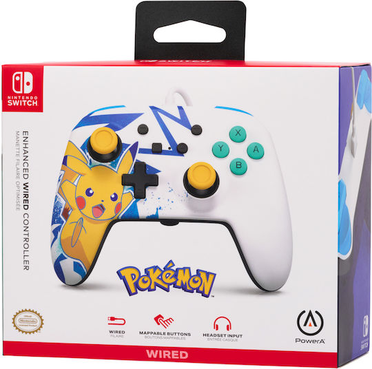 PowerA Enhanced Wired Gamepad for Switch Pikachu High Voltage