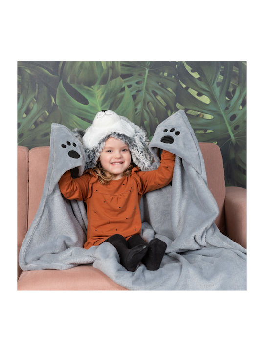 Noxxiez Blanket Velvet Husky Gray 100x130cm