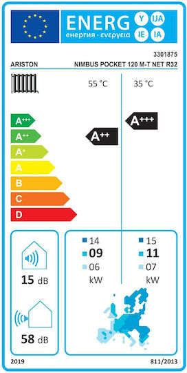 Ariston Nimbus Pocket 120 M T Net Wärmepumpe 12kW Dreiphasig 60°C Monoblock