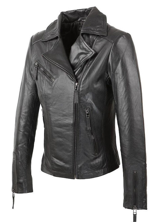 Leather jacket ESTET LIA Black