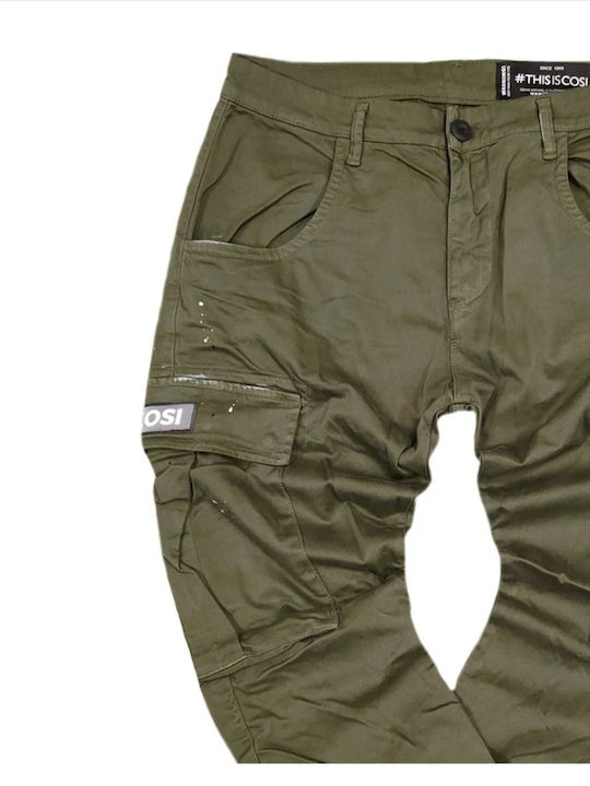 Oratti Trousers Cargo Elastic in Slim Fit Khaki