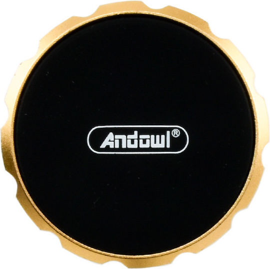 Andowl Q-CG53 Βάση Κινητού Αυτοκινήτου με Μαγνήτη Χρυσή