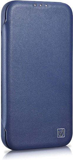 iCarer CE Premium Leather Folio Book Δερμάτινο Μπλε (iPhone 14 Plus)