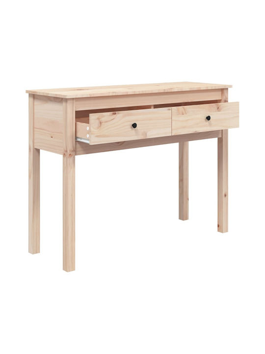 Solid Wood Console Table Πεύκου L100xW35xH75cm