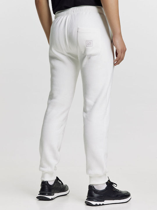 Guy Laroche Men's Sweatpants with Rubber Ecru