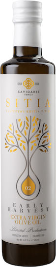 Savidakis Family Extra Virgin Olive Oil Sitia Seasoned with Fruity 500ml in a Metallic Container