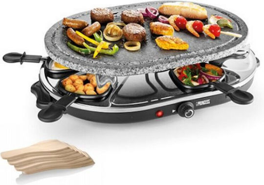 Princess Επιτραπέζια Ηλεκτρική Ψησταριά Raclette Λείας Πλάκας 1100W με Ρυθμιζόμενο Θερμοστάτη