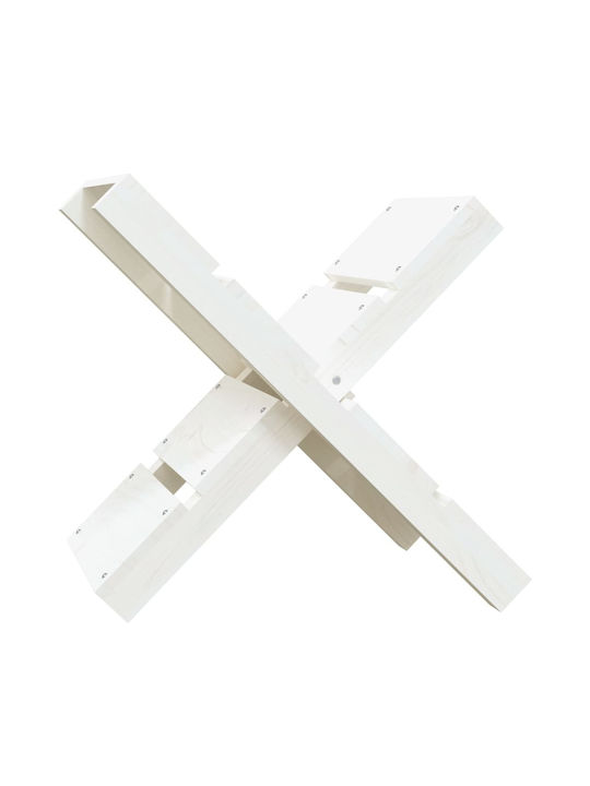 vidaXL Wooden Shelf Wood Storage 47x39.5x48cm White