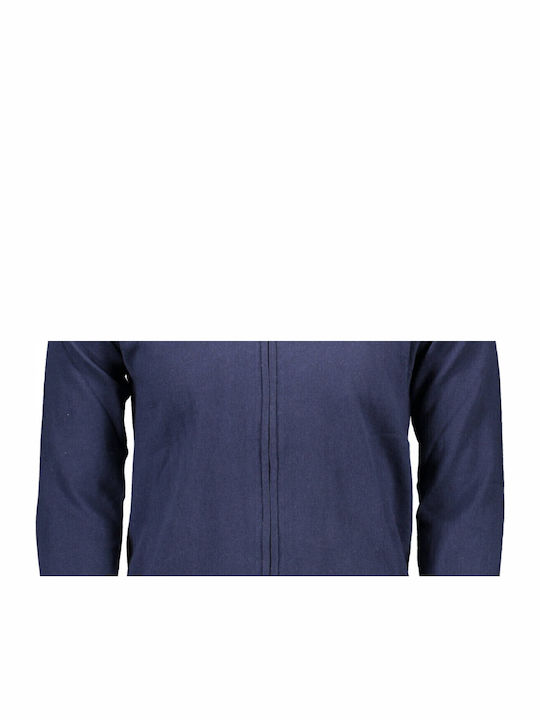 Men's Knitted Cardigan with Hood Navy Blue