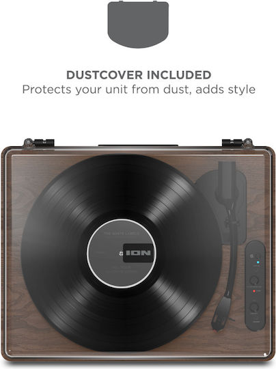 ION Audio Luxe LUXELPESPXUS Plattenspieler mit Vorverstärker und Eingebaute Lautsprecher Espresso