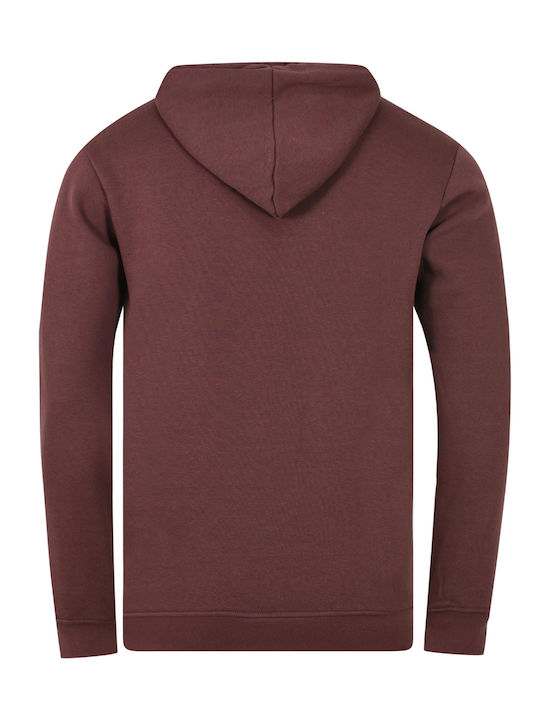 Rebase Men's Sweatshirt with Hood and Pockets Burgundy