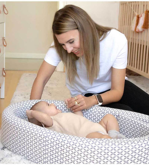 Baby Jem Pernă pentru bebeluși în formă de cuib Gri 41x76buc