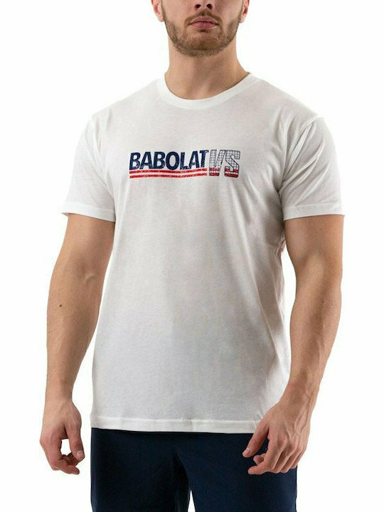 Babolat Exercise Vintage Bărbați T-shirt Sportiv cu Mânecă Scurtă Alb