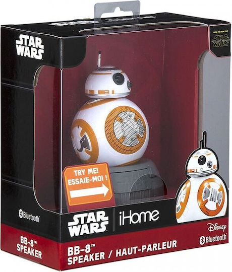 eKids Star Wars BB-8 Ηχείο Bluetooth με Διάρκεια Μπαταρίας έως 6 ώρες Λευκό