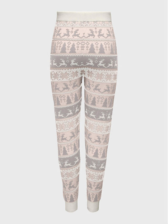 Only Xmas Damen-Sweatpants Rosa